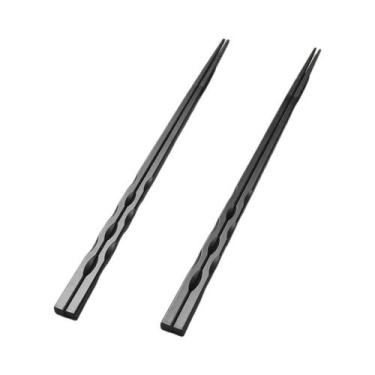 Imagem de Conjunto De Hashis Japoneses Pretos Resistentes a Altas Temperaturas, 