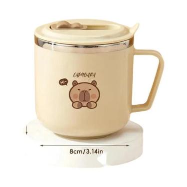 Imagem de Caneca Térmica De Aço Inoxidável Para Crianças Em Forma De Capivara, À