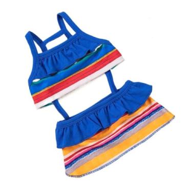 Imagem de Suprimentos de vestidos de princesa saia macia com suspensório de gato confortável respirável para animais de estimação roupas de verão (M, azul)