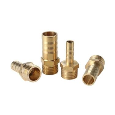 Imagem de 10 peças de mangueira de gás de cobre de alta BT-PC 4 pontos adaptador de rosca externa bico pagode de cobre conector de pagode de fio externo PC (BT-PC12-02)