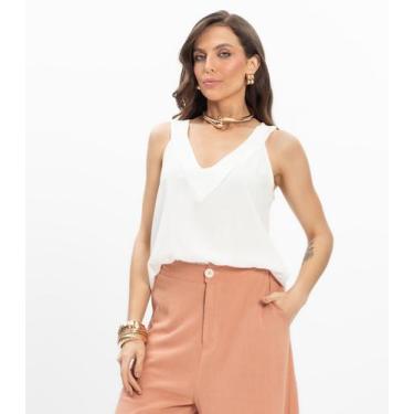 Imagem de Regata Viscose Slub Feminina Endless Bege, P, Bege