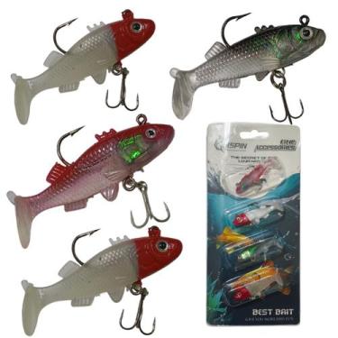 Imagem de Isca Pesca Artificial Fluorescente Sabiki Noturna 6 Anzois Rio Lago Ac