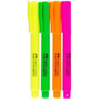 Imagem de Marca Texto Faber Castell c/4 Cores Sortidas - Faber-Castell