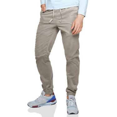 Imagem de Calças de corrida masculinas Match Light Khaki, tamanho 40