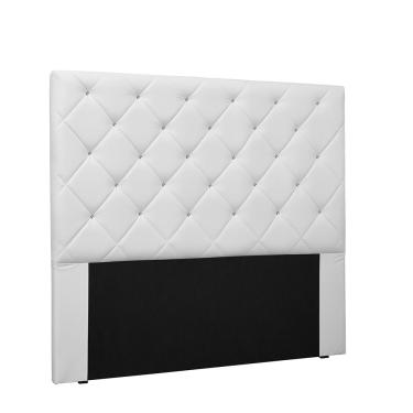 Imagem de Cabeceira Tania Para Cama Box Queen 160 cm Corino Branco  - D'Rossi