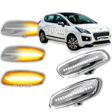 Imagem de Par Pisca Sequencial Peugeot 3008 Retrovisor Transparente