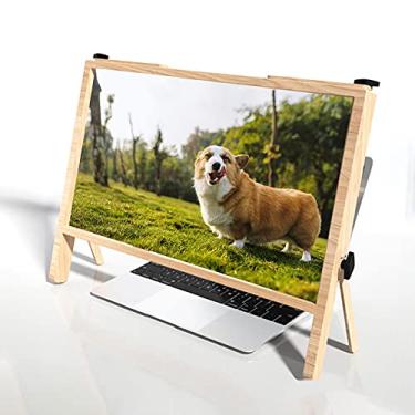 Imagem de Lupa de tela de computador para desktop, laptop, protetor de tela, suporte, antiluz azul, 55 cm, 3x, lupa de leitura, projetor de ampliação