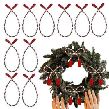 Imagem de Gravatas de guirlanda de Natal | Decoração de Natal tecida à mão - Gravatas de guirlanda de Natal | Para proprietários de casas, famílias, corrimão, moldura de porta, guirlanda, projetos de artesanato