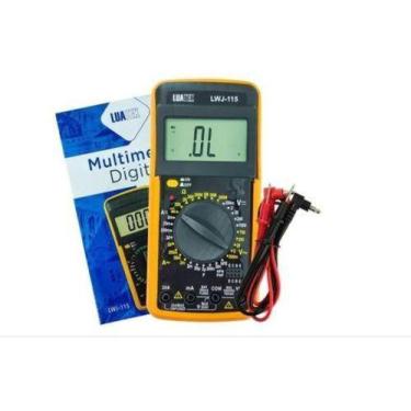Imagem de Multímetro Capacímetro Digital Multi Portátil Com Cabo - LuaTek