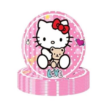 Imagem de Conjunto De Utensílios Descartáveis Com Tema Hello Kitty Para Decoraçõ