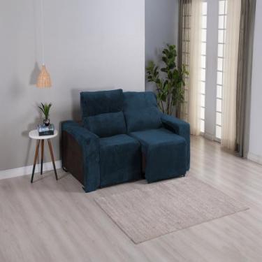 Imagem de Capa De Sofá Retrátil Reclinável Suede Veludo 2 Lugares Protetor Resis