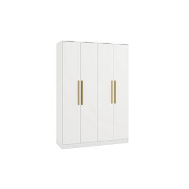 Imagem de Guarda-roupa 4 Portas 2 Gavetas Kappesberg Adapt Branco