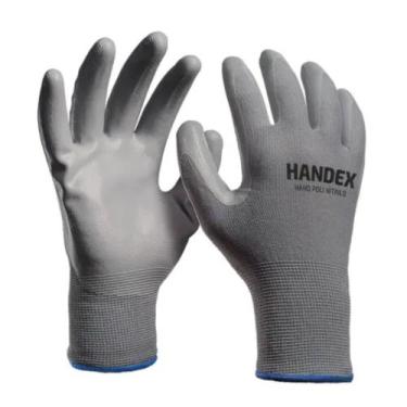 Imagem de Luva Têxtil Nitrílica Cinza Poli Nitrilo Handex CA 46615, 9/G