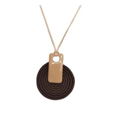 Imagem de Maxi Colar Feminino Mandala Kit Com Brinco Pedra Em Resina - MLBpel, M