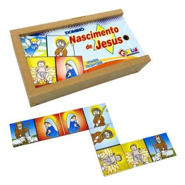 Imagem de Dominó Religioso Nascimento de Jesus Jogo Pedagógico Brinquedos Educat