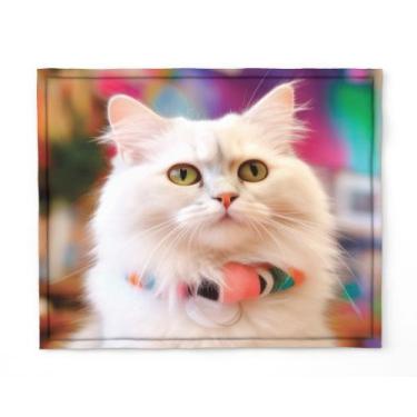 Imagem de Manta, Cobertor Fleece Estampado Para Pet, Gato Mod 1 - fantasia bras