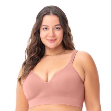 Imagem de Sutiã Comfort Plus Duplo Alças Largas Reguláveis com Bojo sem Costura 
