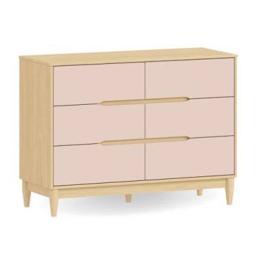 Imagem de Cômoda MDF e Madeira Maciça com 6 gavetas e 118cm de largura  Linha To