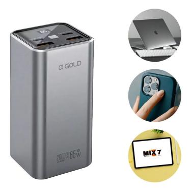 Imagem de Power Bank 20000mah Turbo De 65w A'gold Bte-92 - Azul