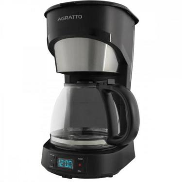 Imagem de Cafeteira Elétrica Programável Agratto Aroma em Plástico para 38 Xícaras Preto 110V