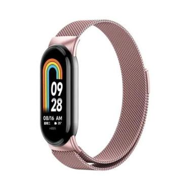 Imagem de Pulseira De Metal Milanese Loop Para Xiaomi Mi Band 10 8 9 NFC Com Fec