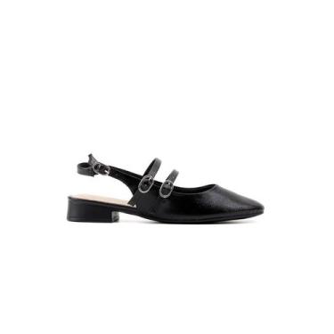 Imagem de Sapato Ramarim Slingback Salto Baixo 2415131 Preto, 36