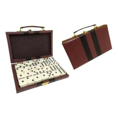 Imagem de Dominó Profissional De Osso Maleta Luxo Com 28 Peças - Congratulations