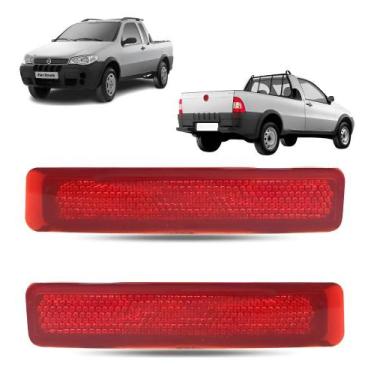 Imagem de Par Lanterna Refletor Parachoque Traseiro Strada 2004 À 2012 - Congrat