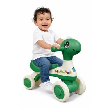 Imagem de Motoca Infantil De Equilíbrio C/ Luz E Som Dino Verde - HK Brinquedos