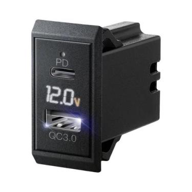 Imagem de Adaptador Carregador USB De 3 Portas Para Carro, Carga Rápida Para Cam