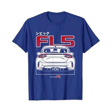 Imagem de Camisetas Retro De Corrida Honda Civic Type R FL5 Para Homens E Mulher