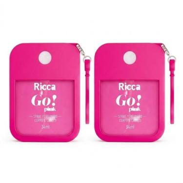Imagem de 2UN Spray Perfumado Desodorante Colonia Go! Pink Ricca 34ml