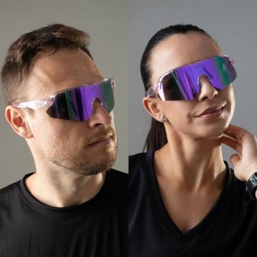 Imagem de Óculos HUPI Core Cristal Roxo Lente Roxo Espelhado-Unissex