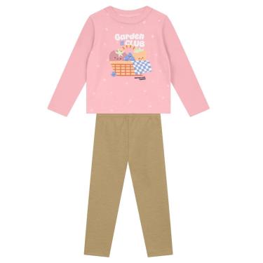 Imagem de Conjunto infantil menina em moletom de frutinhas Brandili-Feminino