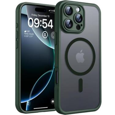 Imagem de Capa de telefone TOCOL Magnetic para iPhone 16 Pro 6,3" verde