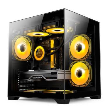 Imagem de Gabinete gamer micro atx sem fan sem fonte duex dxga275bk preto