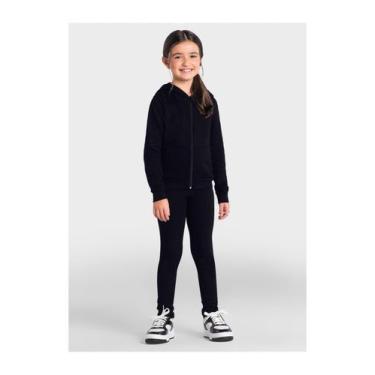 Imagem de Legging Preto Elastano Menina Brandili, Preto, 1