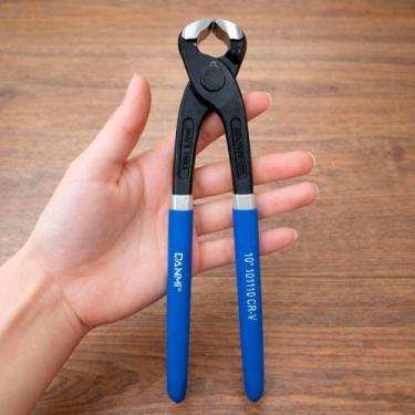 Imagem de Alicate Torquês Cortador Profissional Armador 10" 250mm Aço Inox Azul 