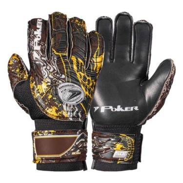 Imagem de Luva de Goleiro Poker Multiterreno Skull, Marrom, Pto, 9