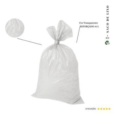 Imagem de Saco De Lixo 40 Litros Reforçado P1 - 100Unidades Cor Transparente (pa