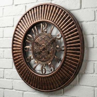 Imagem de Relógio De Parede Vazado Analógico Decorativo Rústico 50cm - Genérico,