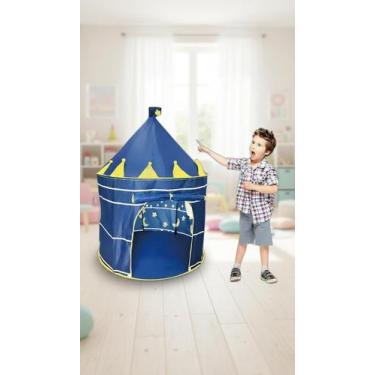 Imagem de Barraca Infantil Castelo Dobrável Azul 130x100cm - Congratulations Sto