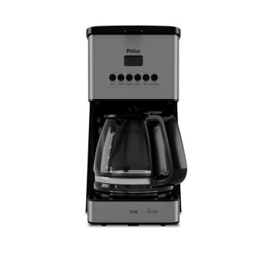 Imagem de Cafeteira Elétrica Philco PCF40B Plástico 40 Xícaras Preto 1,6L Painel Digital 1000W 110V