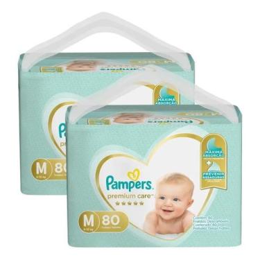 Imagem de Fraldas Pampers Premium Care Médio em kit de 80 x 80 unidade