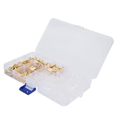 Imagem de Conectores de pá macho fêmea, tamanhos padrão bom isolamento terminais de fio leve kit sortimento para automóveis para eletrodomésticos