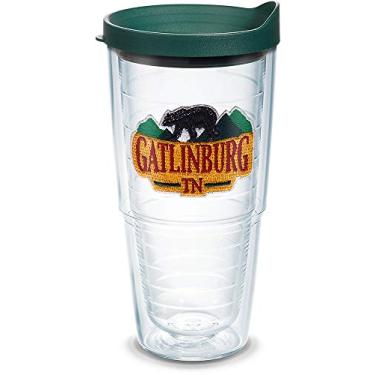 Imagem de Tervis Tennessee – Gatlinburg Feito nos EUA Copo de Viagem com Parede Dupla Isolada Mantém Bebidas Frias e Quentes, 700 ml, Urso