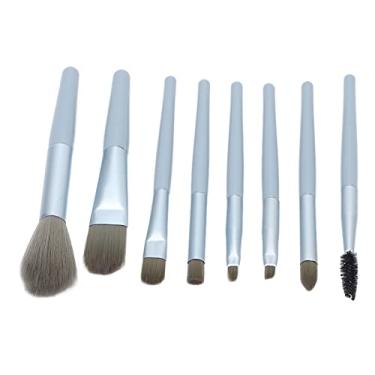 Imagem de Pincel de pó facial, 8 peças de escova de cílios e corretivo kit de escova de maquiagem para maquiagem