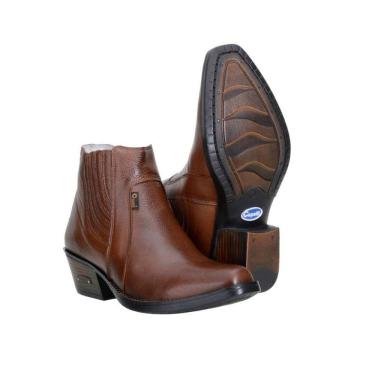 Imagem de Bota Chelsea Capelli Masculina Couro Bico Fino Dia a Dia