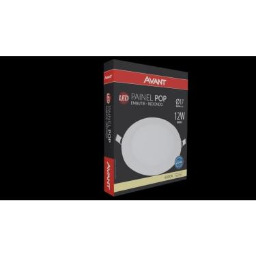 Imagem de Painel De Led De Embutir Pop 12w 4000k Neutra Bivolt Redonda