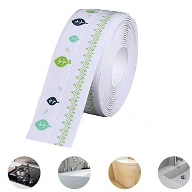 Imagem de Faixa de calafetagem Fbaby, fita autoadesiva impermeável antimofo, calafetagem de PVC para banheira, cozinha, pia, banheiro, parede, proteção de borda (3,8 x 317,5 cm)